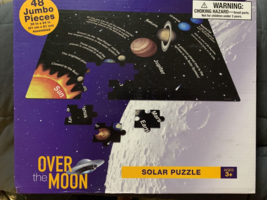 Over The Moon Solar Puzzle 48 Jumbo Pieces 36&quot;X24&quot; Ages 3+ Pieces Sealed  - $9.78