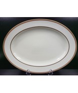 Mikasa Imperial Flair Gold Oval Serving Platter 15 3/8&quot; Gold Trim L3236 ... - £46.45 GBP