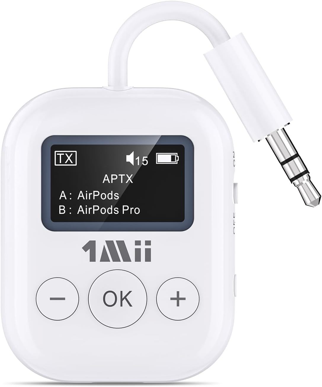 SafeFly Dot Bluetooth 5.3 Transmitter & Receiver - AptX Low Latency, 25H Battery
