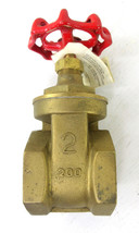Red White Corp 2&quot; Brass Cast Gate Valve 200 WOG Threaded Ends Non-Rising... - £31.10 GBP