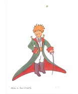 ANTOINE DE SAINT EXUPERY The Little Prince and Red Cape 27&quot; x 19.75&quot; Lit... - $136.62