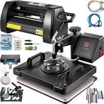 8 In 1 Heat Press 12&quot;x15&quot; Sublimation Machine +14&quot; Vinyl Cutter Cutting Plotter - £449.39 GBP