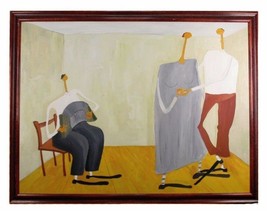 &quot;Dance Lesson&quot; by Ann Krasner Framed Oil Painting on Canvas 40&quot;x53&quot; - £4,141.77 GBP