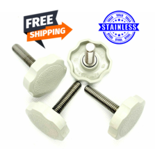 3/8&quot; Thumb Screw Bolts Round Gray 1 1/2&quot; Clamping Knob Stainless Steel Coarse - $11.77+