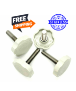 3/8&quot; Thumb Screw Bolts Round Gray 1 1/2&quot; Clamping Knob Stainless Steel C... - $20.15 CAD+