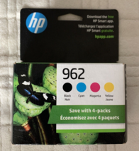 HP 962 Black Cyan Magenta Yellow 3YQ25AN 3HZ99AN 3YP00AN Exp 2025+ Retai... - $74.98