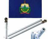 K&#39;s Novelties Vermont 2 x 3 FT Flag Set + 6-Ft Spinning Flag Pole + Brac... - $34.44