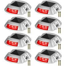 Vevor Driveway Lights, 8-Pack Solar Driveway Lights with Switch Button, ... - $66.49