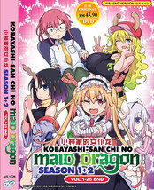 KOBAYASHI-SAN Chi No Maid Dragon Season 1-2 Vol.1-25 End Dvd Anime English Dub - £33.77 GBP