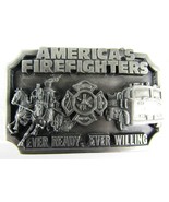 Vintage 1993 Siskiyou Americas Firefighters Belt Buckle Ever Ready Ever ... - $20.56