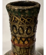 Persian Vase Qatar Pottery Hand Painted Dancer Mountains Tree Plaster - $74.25