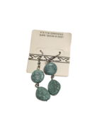 Turquoise Style Earrings - Two stones - round - drop style - £6.92 GBP