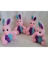 Easter Pastel Patchwork Honeycomb Stuffed Bunnies - Pink - $3.35