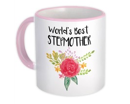 World&#39;s Best Stepmother : Gift Mug Family Cute Flower Christmas Birthday - £12.74 GBP