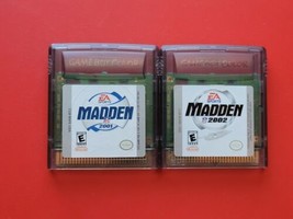 Game Boy Color Madden Football 2001 2002 Lot 2 Authentic NFL EA Sports Games - £14.68 GBP