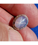 Earth mined Star Sapphire Deco Pin Gatsby era Antique Platinum 14k gold ... - $5,600.25