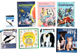 8  Sience Oriented Books for Kids Some Vintage Pets Whales Bees Sharks &amp; More - £15.26 GBP