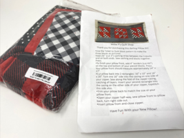 Ticket To Quilt Red and Black Checked Quilting Pillow Kit - £11.41 GBP