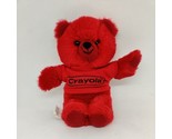 Crayola plush Red Teddy Bear 1986 vintage 6.5&quot; - £14.50 GBP