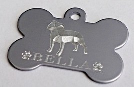3D DESIGN ENGRAVED ID TAG 32 OR 38mm WITH A SILHOUETTE OF THE BREED - £15.73 GBP