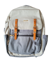 Lovevook Grey &amp; Beige Canvas Fabric Backpack - NWOT - £31.38 GBP