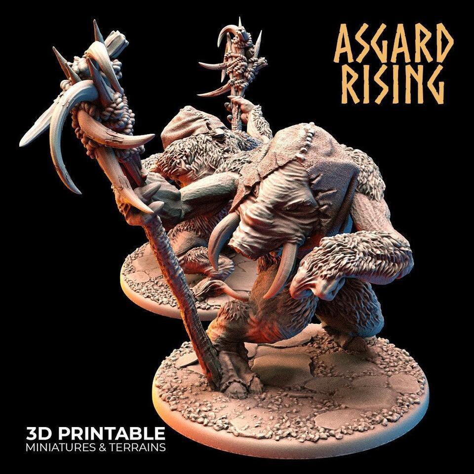 3D Printed Asgard Rising Tundra Trolls Set 28 32mm Ragnarok D&D Item image 6
