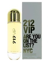 212 VIP * Carolina Herrera 4.2 oz / 125 ml Eau De Parfum Women Perfume S... - £81.45 GBP