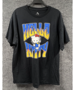 Hello Kitty Sanrio Womens XL Black Blue Front Graphic T-Shirt Cotton Pul... - £18.76 GBP
