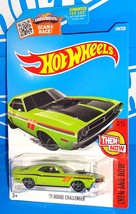 Hot Wheels 2016 Then And Now #104 &#39;71 Dodge Challenger Kmart KDays Lime - £4.63 GBP