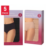 Carole Hochman Seamless Brief 5-Pack Women's Underwear Nylon Spandex Str... - $17.95