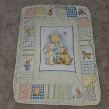 VTG Gerber Teddy Bear Comforter Crib Blanket 30x40 Dog Duck Bunny Yellow... - $98.95