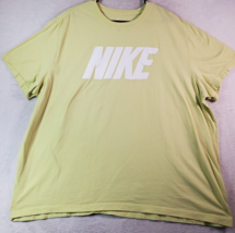 Nike Tee Shirt Unisex Size 3XL Green Knit Short Casual Sleeve Crew Neck Logo - $10.77