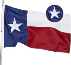 3x5 Ft Embroidered Texas State Flag Sewn Flags Decorative UV Protected Flag - £10.18 GBP+
