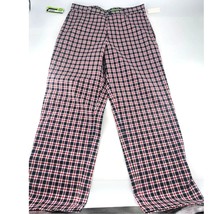Izod Golf Pants Mens Size 32/30 Red Blue Plaid Cool Preppy Athletic Spor... - $18.20