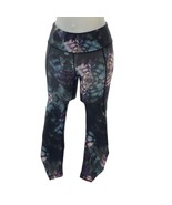 CALIA by Carrie Underwood Ruched Floral Capri Leggings Zip Pocket Size M - €14,84 EUR