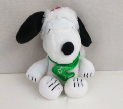 Peanuts Christmas Snoopy Wearing Stocking Cap &amp; Scarf 8&quot; Plush - £5.41 GBP