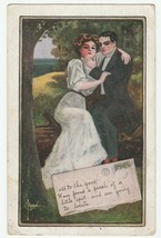 Vintage Postcard Couple on Park Bench Peach of a Spot 1911 Ryan Illustrator - £6.96 GBP