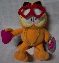 Garfield The Cat With Heart &amp; Glasses 7&quot; Plush Stuffed Animal Toy - £12.07 GBP