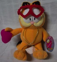 Garfield The Cat With Heart &amp; Glasses 7&quot; Plush Stuffed Animal Toy - £11.52 GBP