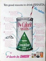 Shasta Low Calorie it hasta be shasta 1964 Vintage Print Ad - $13.75 CAD