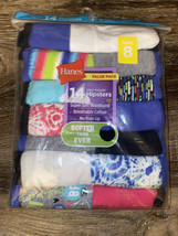 Hanes ~ Girls Hipster Tagless 14-Pair Underwear No Ride Up Multi-Color ~ Size 8 - $15.85