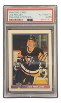 Joe Mullen Autografato 1991 Bowman #79 Pittsburgh Penguins Hockey Card PSA/DNA - £38.14 GBP