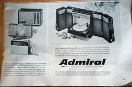 Admiral Radio &amp; Stereo Print Magazine Advertisement 1964 - $3.99