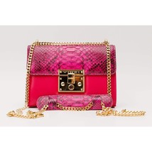 The Toskana Fuchsia Pythn Leather Handbag image 4