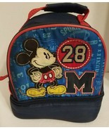 Vintage Disney Mickey Mouse Lunch Bag Insulated Tote Cooler Embroidered ... - $14.55