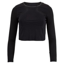 Fila Womens Uplift Long Sleeve Performance Crop Top Size X-Small Color Black - £53.49 GBP