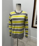 BANANA REPUBLIC Women’s Small Sweater Yellow /Gray/White Striped - $376.14 MXN