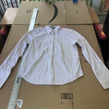 Lauren Ralph Lauren Office Shirt, Striped Long Sleeve Button Down Dress,... - £10.13 GBP