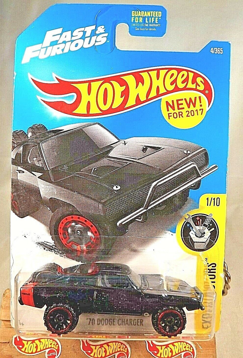 2017 Hot Wheels #4 Experimotors-Fast & Furious '70 DODGE CHARGER Black w/OH6 Sp