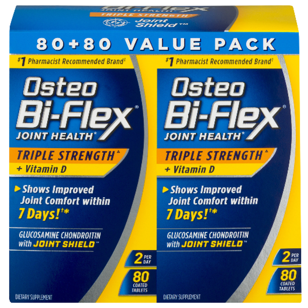 Osteo Bi-Flex® Triple Strength, Vitamin D & Glucosamine Chondroitin 80ct (2PK).. - $49.49